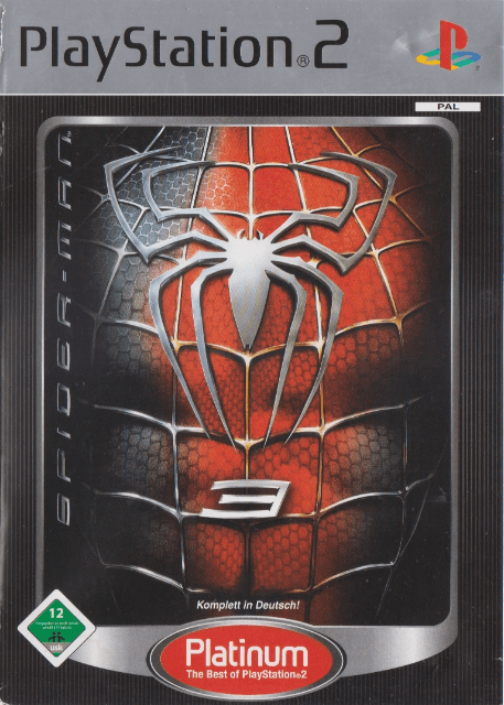 Spiderman 3 box art for Playstation 2